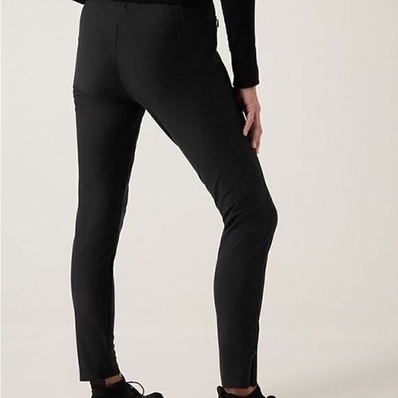 * NWOT ATHLETA Black Stellar Raw Hem Slit Tights Sz XS - Picture 8 of 15